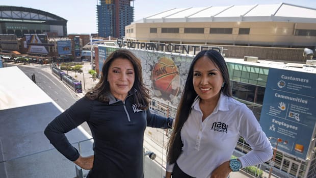 Gina and Lynette get ready for another tournament.