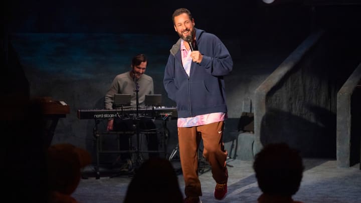 Adam Sandler: Love You. Adam Sandler at the Nocturne Theater in Glendale. Cr. Scott Yamano/Netflix © 2024