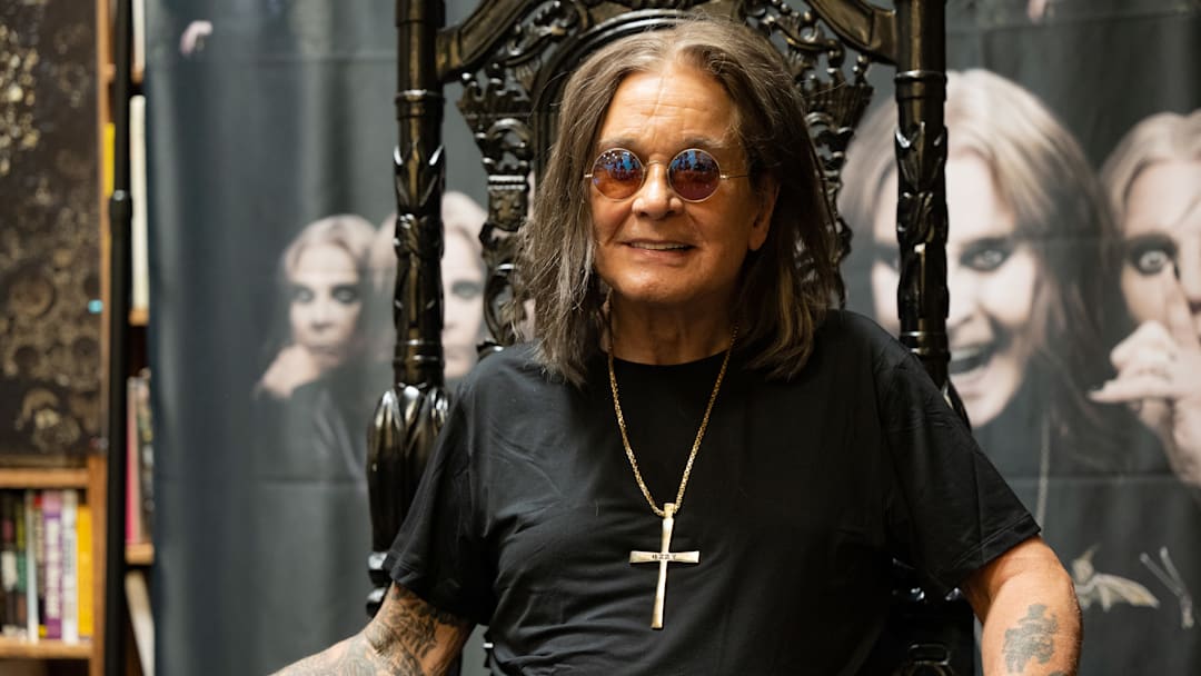 Ozzy Osbourne Signs Copies Of His Album "Patient Number 9"