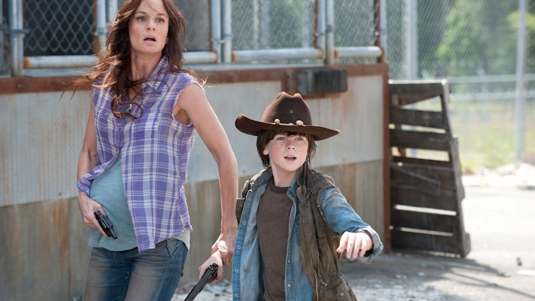 Lori Grimes (Sarah Wayne Callies) and Carl Grimes (Chandler Riggs) - The Walking Dead - Season 3, Episode 4 - Photo Credit: Gene Page/AMC