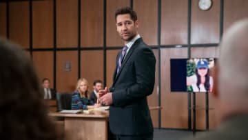 The Lincoln Lawyer. (L to R) Becki Newton as Lorna Crane, Devon Graye as Julian La Cosse, Manuel Garcia-Rulfo as Mickey Haller in episode 306 of The Lincoln Lawyer. Cr. Lara Solanki/Netflix © 2024