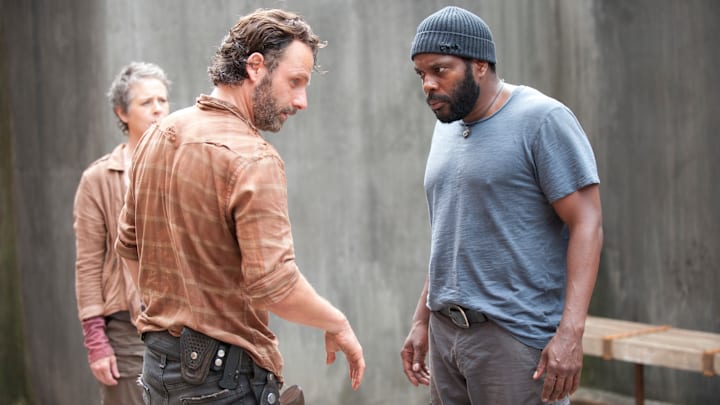 Carol (Melissa Suzanne McBride), Rick Grimes (Andrew Lincoln), and Tyreese (Chad Coleman) - The Walking Dead season 4