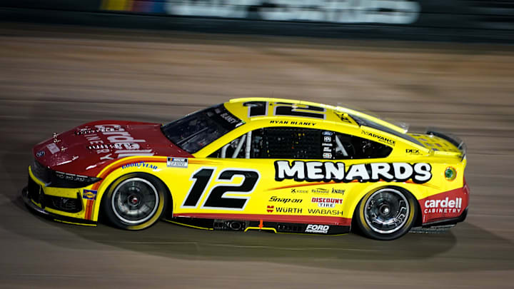 NASCAR Cup Series driver Ryan Blaney (12) races during the Cracker Barrel 400 at Nashville Superspeedway in Lebanon, Tenn., Sunday, June 1, 2025. NASCAR Cup Series driver Ryan Blaney (12) races during the Cracker Barrel 400 at Nashville Superspeedway in Lebanon, Tenn., Sunday, June 1, 2025.
