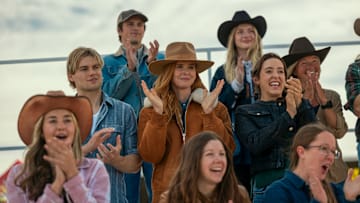 (L to R) Noah LaLonde as Cole, Sarah Rafferty as Katherine in episode 207 of My Life with the Walter Boys