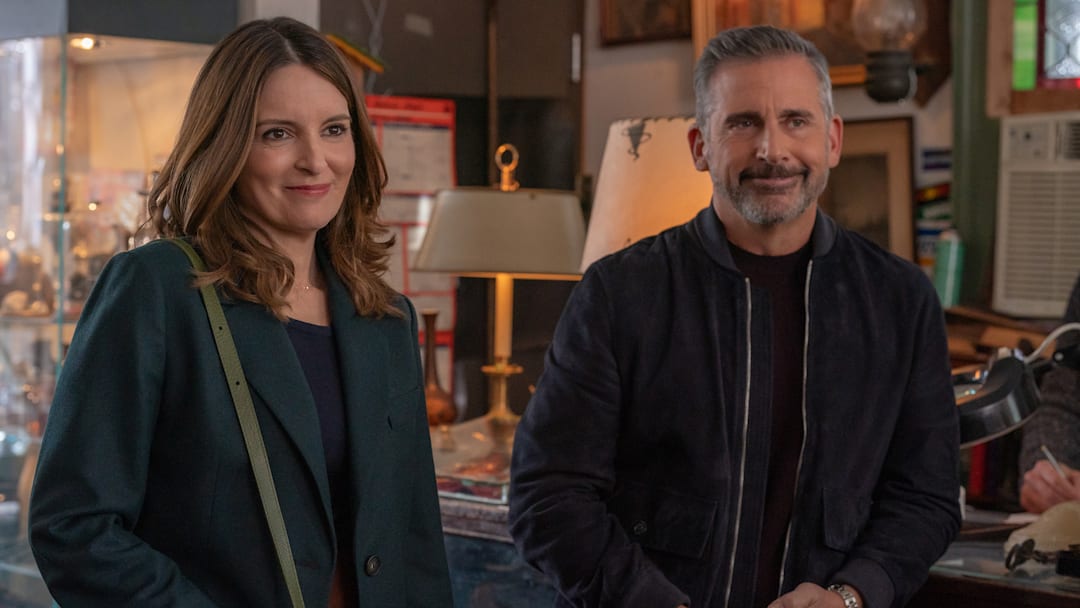 THE FOUR SEASONS. (L to R) Tina Fey as Kate and Steve Carell as Nick in Episode 105 of The Four Seasons. Cr. Jon Pack/Netflix © 2024
