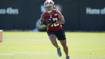 San Francisco 49ers running back Cody Schrader