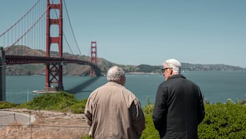 A Man on the Inside. (L to R) Stephen McKinley Henderson as Calbert, Ted Danson as Charles in episode 107 of A Man on the Inside
