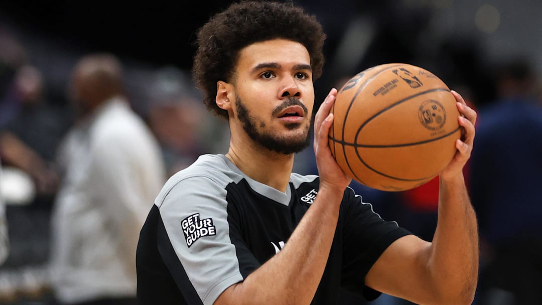 Mar 29, 2025; Washington, District of Columbia, USA; Brooklyn Nets forward Cameron Johnson (2) takes a shot before a game against the Washington Wizards at Capital One Arena. Mandatory Credit: Daniel Kucin Jr.-Imagn Images