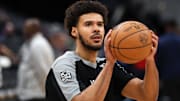 Mar 29, 2025; Washington, District of Columbia, USA; Brooklyn Nets forward Cameron Johnson (2) takes a shot before a game against the Washington Wizards at Capital One Arena. Mandatory Credit: Daniel Kucin Jr.-Imagn Images