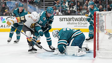  San Jose Sharks netminder Alex Nedeljkovic's blunder proved costly against the Vegas Golden Knights.