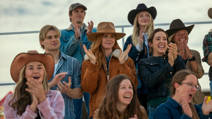 (L to R) Noah LaLonde as Cole, Sarah Rafferty as Katherine in episode 207 of My Life with the Walter Boys