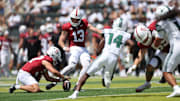 Aug 23, 2025; Honolulu, Hawaii, USA; Stanford Cardinal kicker Emmet Kenney (13) kicks a field goal against Hawaii Rainbow Warriors during the first half of an NCAA college football game at Clarence T.C. Ching Athletics Complex. Mandatory Credit: Marco Garcia-Imagn Images