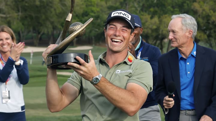 Victor Hovland earned his seventh PGA Tour win at the Valspar Championship. Victor Hovland earned his seventh PGA Tour win at the Valspar Championship.