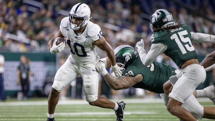 Penn State football running back Nicholas Singleton (10)