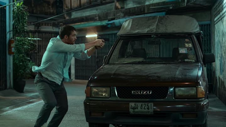 The Night Agent. Gabriel Basso as Peter Sutherland in episode 201 of The Night Agent. Cr. Siviroon Srisuwan/Netflix © 2024