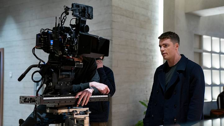 The Night Agent. Gabriel Basso as Peter Sutherland in episode 102 of The Night Agent. Cr. Dan Power/Netflix © 2023