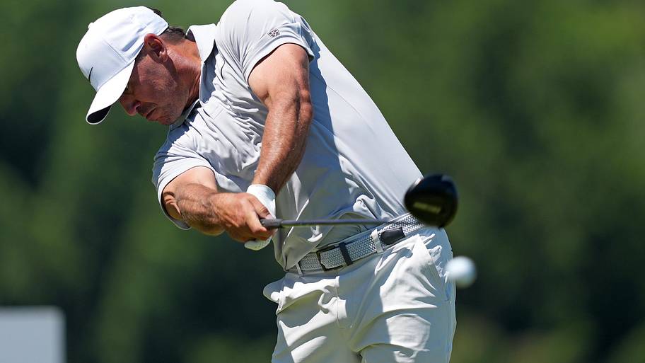 Brooks Koepka hits on the 15th hole during the third round of the PGA Championship