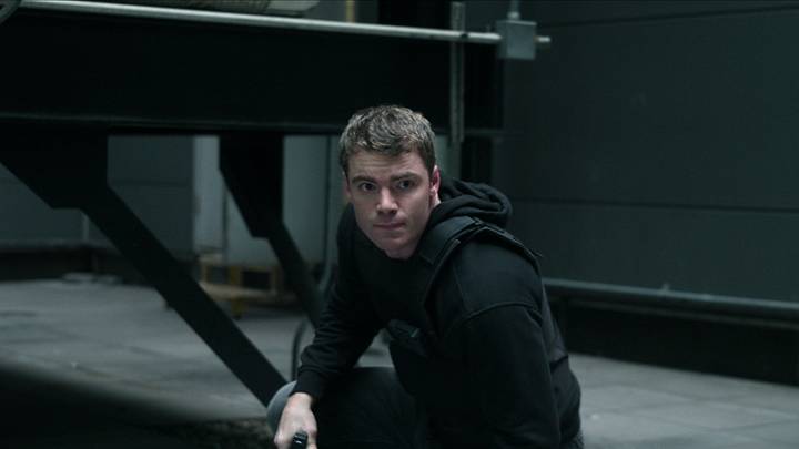The Night Agent. Gabriel Basso as Peter Sutherland in episode 110 of The Night Agent