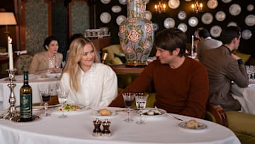 Emily in Paris. (L to R) Camille Razat as Camille, Lucas Bravo as Gabriel in episode 407 of Emily in Paris