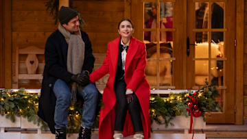 Emily in Paris. (L to R) Lucas Bravo as Gabriel, Lily Collins as Emily in episode 406 of Emily in Paris. Cr. Stephanie Branchu/Netflix © 2024