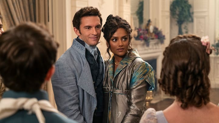 Bridgerton. (L to R) Jonathan Bailey as Anthony Bridgerton, Simone Ashley as Kate Sharma in episode 305 of Bridgerton. Cr. Liam Daniel/Netflix © 2024