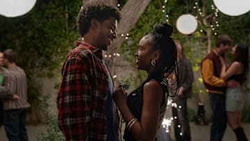 (L to R) Michael Cooper Jr. as Justin Edwards and Lovie Simone as Keisha Clark in Episode 101 of Forever