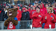 Cherry Creek fans cheer for their team during the Colorado 5A football state championship against Columbine on Saturday, December 2, 2023 at Canvas Stadium in Fort Collins, Colo. 