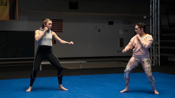 Cobra Kai. (L to R) Peyton List as Tory Nichols, Mary Mouser as Samantha LaRusso in Cobra Kai. Cr. Curtis Bonds Baker/Netflix © 2025