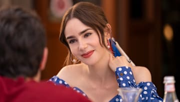 Emily in Paris. Lily Collins as Emily in episode 409 of Emily in Paris. Cr. Giulia Parmigiani/Netflix © 2024