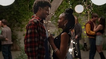 (L to R) Michael Cooper Jr. as Justin Edwards and Lovie Simone as Keisha Clark in Episode 101 of Forever