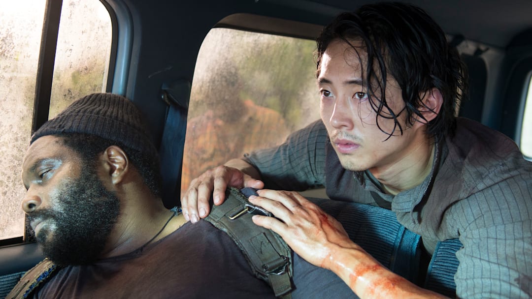 Steven Yeun and Chad Coleman as Glenn and Tyreese - The Walking Dead season 5