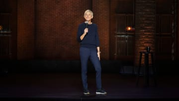 Ellen DeGeneres: For Your Approval. Ellen DeGeneres in Ellen DeGeneres: For Your Approval. Cr. Wilson Webb/Netflix © 2024