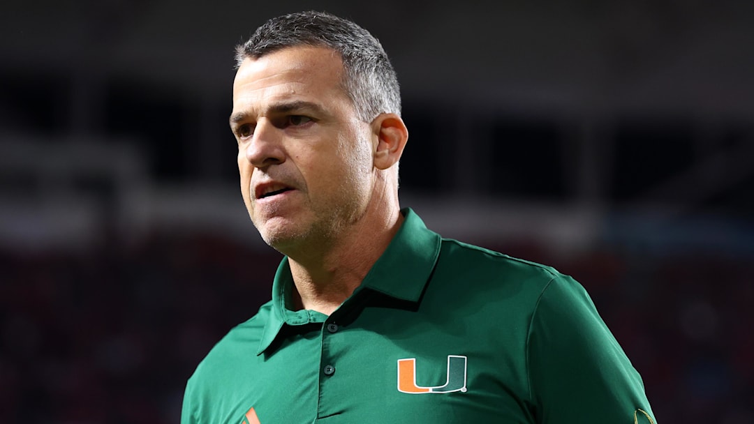 Jan 19, 2026; Miami Gardens, FL, USA; Miami Hurricanes head coach Mario Cristobal before the College Football Playoff National Championship game at Hard Rock Stadium. Mandatory Credit: Mark J. Rebilas-Imagn Images