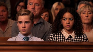 (L to R) Diesel La Torraca as Austin Miller, Antonia Gentry as Ginny Miller in episode 310 of Ginny and Georgia
