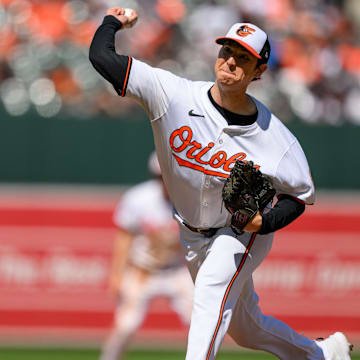 Sep 8, 2024; Baltimore, Maryland, USA; Baltimore Orioles pitcher Matt Bowman (51) throws a pitch during the seventh inning against the Tampa Bay Rays at Oriole Park at Camden Yards. 