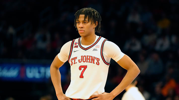 Marquette v St. John's; St. John's basketball guard Simeon Wilcher plays at Madison Square Garden