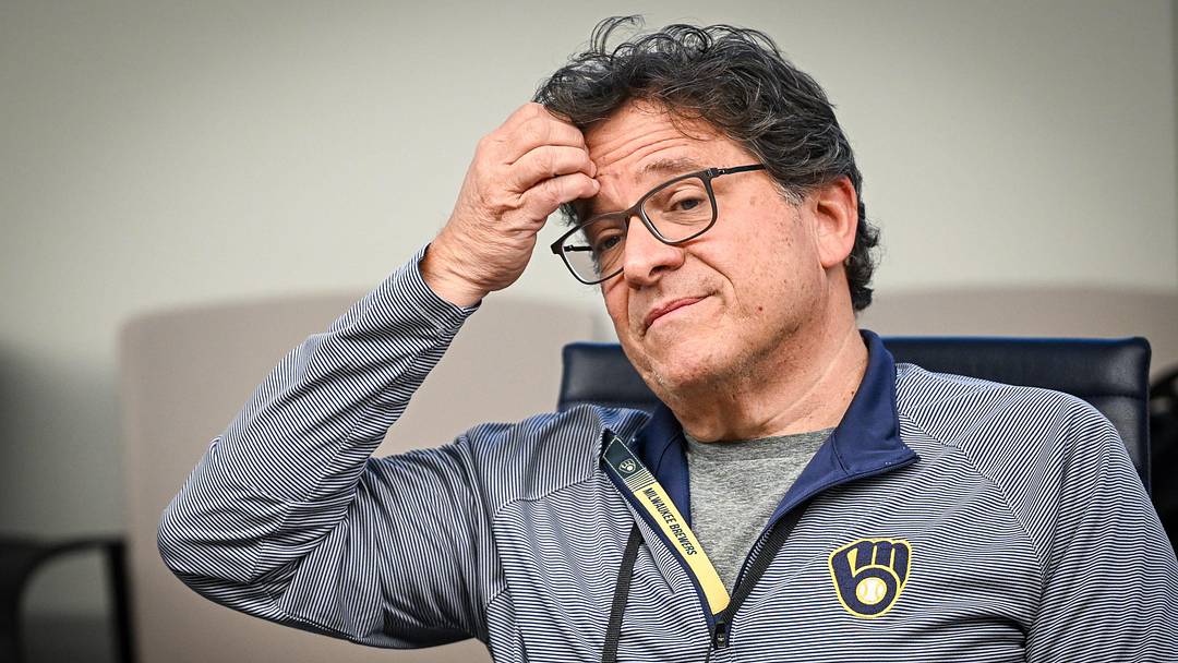 Milwaukee Brewers principal owner Mark Attanasio speaks with reporters Tuesday, February 18, 2025, at American Family Fields of Phoenix in Phoenix, Arizona. Milwaukee Brewers principal owner Mark Attanasio speaks with reporters Tuesday, February 18, 2025, at American Family Fields of Phoenix in Phoenix, Arizona.