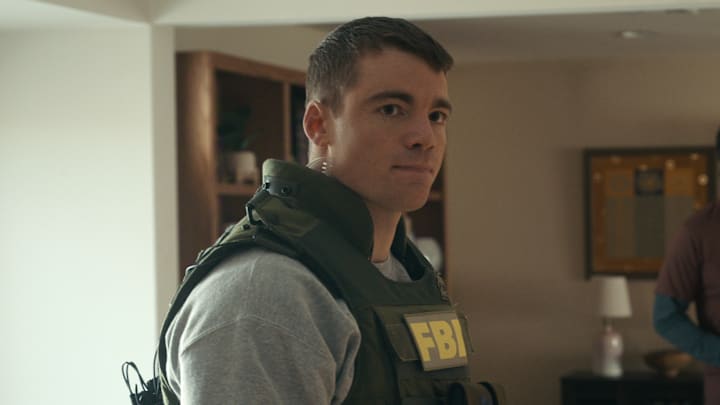 The Night Agent. Gabriel Basso as Peter Sutherland in episode 303 of The Night Agent