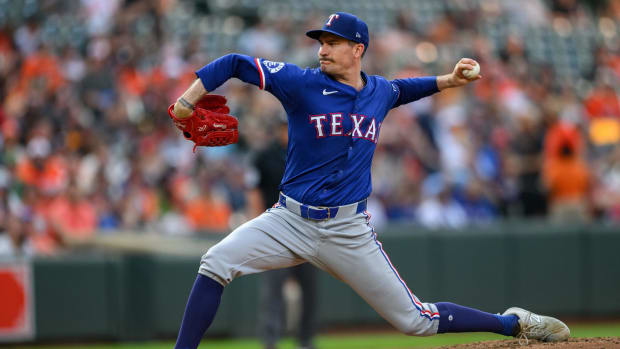 Andrew Heaney held the Baltimore Orioles to two runs on five hits over seven innings in the Texas Rangers' win Sunday night.