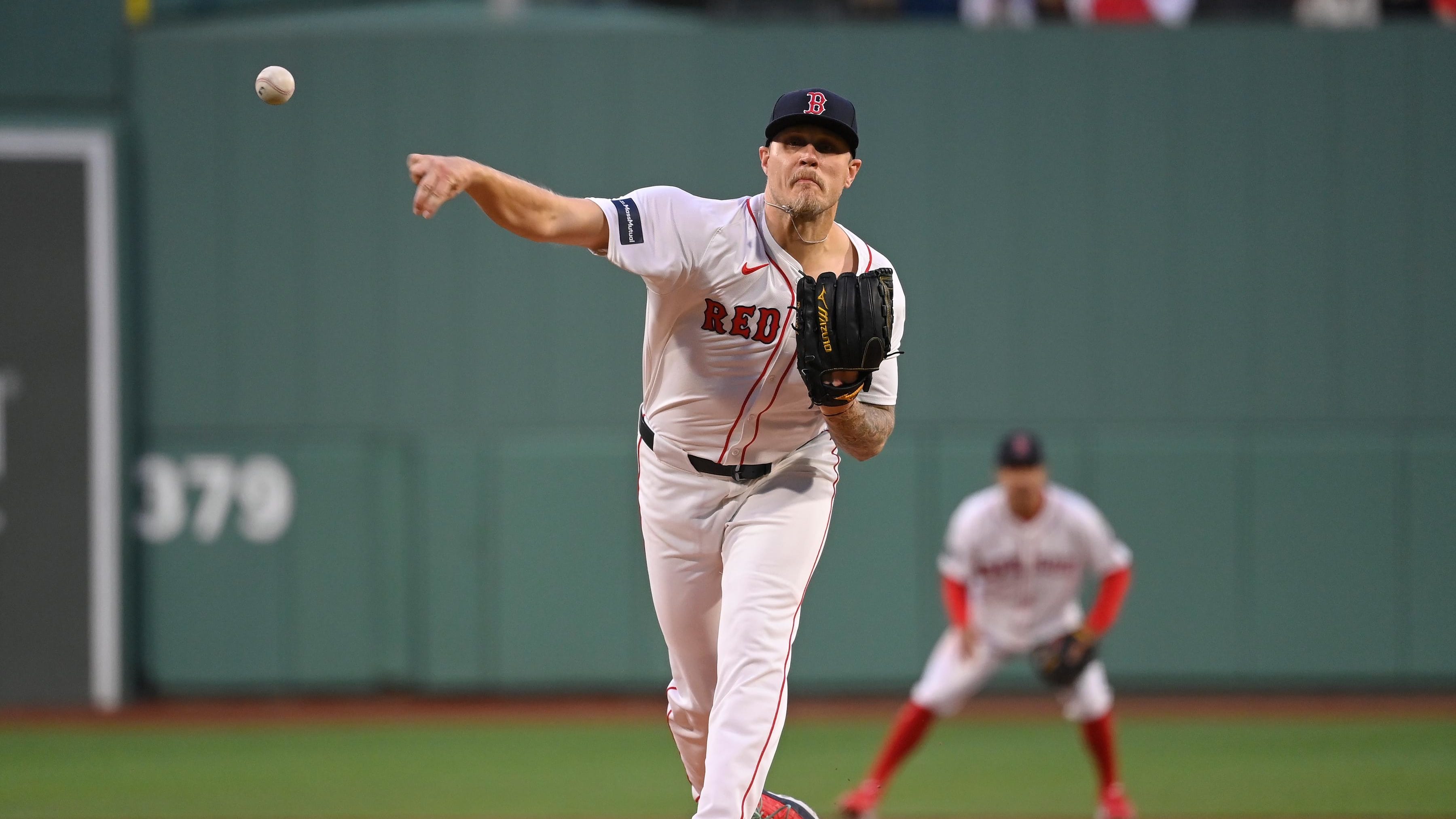 Apr 17, 2024; Boston, Massachusetts, USA; Boston Red Sox starting pitcher Tanner Houck pitches.