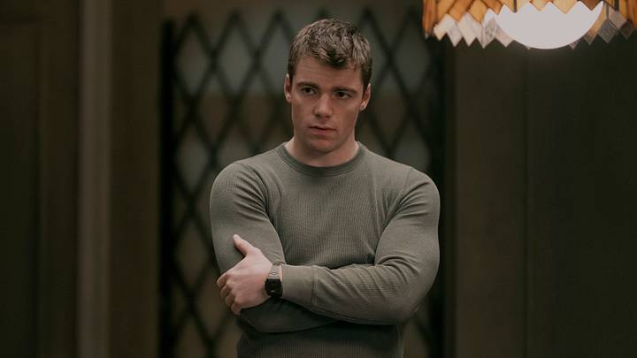 The Night Agent. Gabriel Basso as Peter Sutherland in episode 202 of The Night Agent. Cr. Christopher Saunders/Netflix © 2024