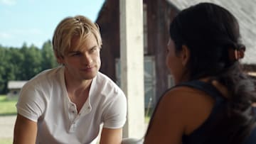 (L to R) Noah LaLonde as Cole, Nikki Rodriguez as Jackie in episode 202 of My Life with the Walter Boys