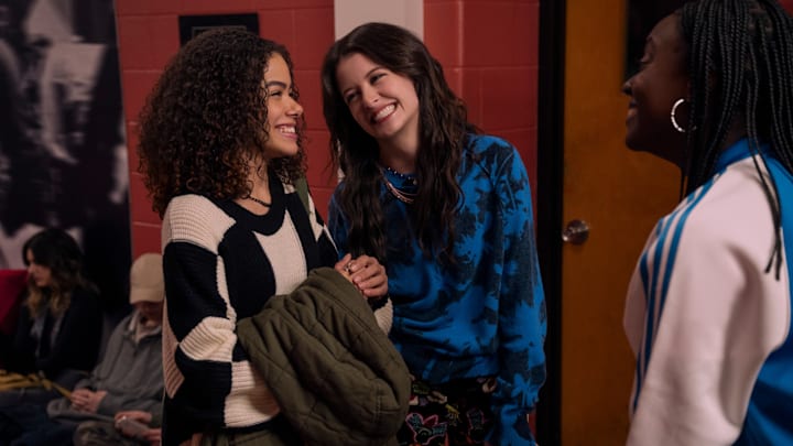 (L to R) Antonia Gentry as Ginny Miller, Sara Waisglass as Maxine, Tameka Griffiths as Braccia Charles in episode 302 of Ginny and Georgia