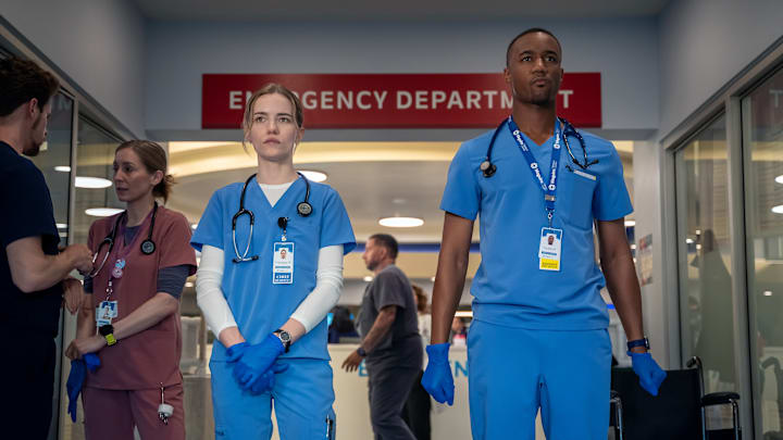 PULSE. (L-R) Willa Fitzgerald as Danny Simms and Jessie T. Usher as Sam Elijah in Episode 107 of Pulse