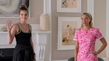 Sirens. (L to R) Meghann Fahy as Devon, Milly Alcock as Simone in episode 101 of Sirens. Cr. Macall Polay/Netflix © 2025