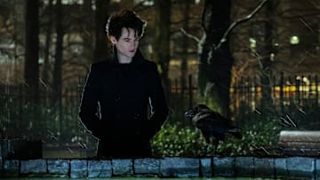 The Sandman. (L to R) Tom Sturridge as Dream, Patton Oswalt as Matthew the Raven (voice) in episode 103
