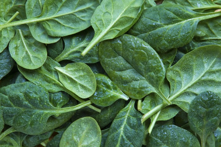spinach from above