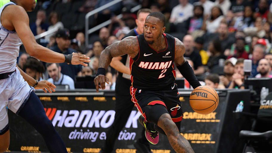 Heat guard Terry Rozier handles the ball against the Wizards last season.