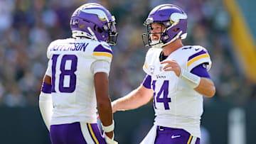 Minnesota Vikings QB Sam Darnold, WR Justin Jefferson