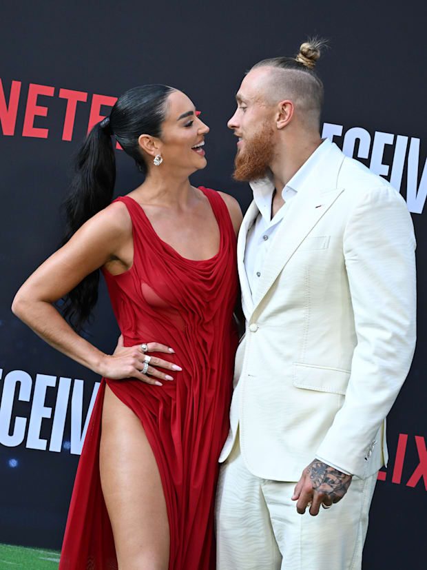 Claire and George Kittle at the premiere of Netflix’s Receiver